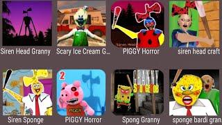 Siren Head Granny,Scary Ice Scream,PIGGY Horror,Siren Head Craft,Siren Sponge,PIGGY Horror,