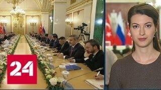 Президенты Владимир Путин и Реджеп Тайип Эрдоган встречаются в Кремле - Россия 24