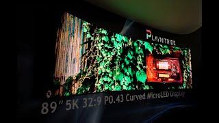 89" PlayNitride 5K MicroLED on TFT substrate, Si wafer, PCBA, transparent PixeLED