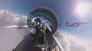 Видео 360: Репетиция воздушной части парада Победы из кабины Су-27 «Русских витязей»