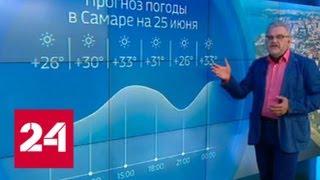"Погода 24": над Русской равниной столкнулись жара, прохлада и дожди - Россия 24