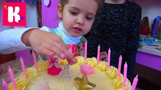 День рождения Кати 4 года Шоколадные туфли Лабутэны Шикарная машина Порше и Мир Сильваниан Фэмилис