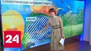 "Погода 24": снежный циклон уходит из столицы - Россия 24