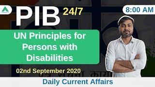 PIB 247 | UN Principles for Persons with Disabilities | Daily Current Affairs | Day 105