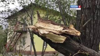 Появилось видео последствий урагана в Кемерове