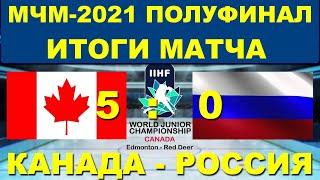 НОВОСТИ: ХОККЕЙ: МЧМ-2021: 1/2 финала: Результат матча Россия - Канада. Полный разгром.