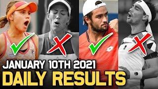 Daily Results Show | January 10th 2021 | Tennis News