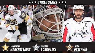 Овечкин, Бобровский и Маршессо–три звезды прошлой недели в NHL...