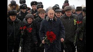 Возложение цветов на Пискаревском кладбище при участии Владимира Путина. Полное видео - Россия 24