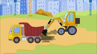 Самосвал на строительной площадке - Новинка мультик про машинки для детей малышей