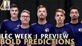 LEC Week 1 Preview and Bold Predictions | 2019 Spring