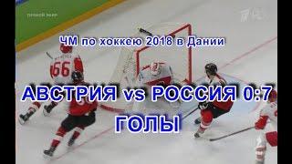Видео IIHF Австрия-Россия 0:7. Голы. 6 мая 2018 г. ЧМ-2018 в Дании