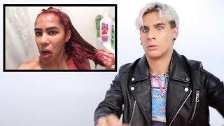 Hairdresser Reacts to People Going Brown to Bright Red