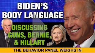 Joe Biden Body Language Discussing Hillary Clinton and & Bernie Sanders