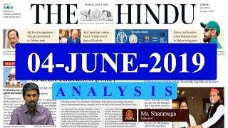 The Hindu News Analysis | 4th June 2019 | Daily Current Affairs -  UPSC Mains 2019 - Prelims 2020