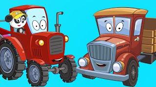 Машинки Биби - Сборник видео для детей про трактор, автобус, автовышку