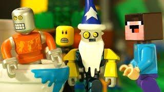 РОБЛОКС против МАЙНКРАФТ и Лего Нубик Minecraft Мультики LEGO и Игрушки ROBLOX Видео для Детей DIY