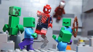 Lego MINECRAFT Ironman And Spiderman Players