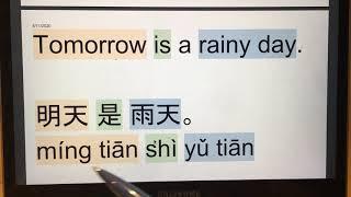 Tomorrow is a rainy day.