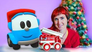 Грузовичок Лева и мультфильм - Маша Капуки и подарок на Новый год - Игры для детей в машинки