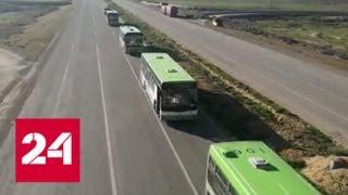 За беженцами лагеря "Эр-Рукбан" едет колонна автобусов - Россия 24