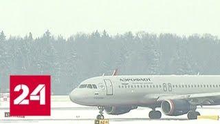 В столичном авиаузле из-за снегопада задержаны десятки рейсов - Россия 24