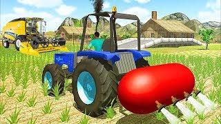 Мультфильмы для детей - Синий #трактор #Ферма Сбор Урожая - Развивающие #мультики про машинки 2017