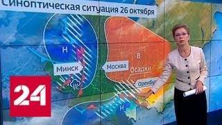 "Погода 24": европейскую часть России начинает заметать снегом - Россия 24
