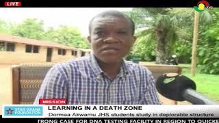 Dormaa Akwamu JHS students learning in a death zone - 7/9/2019
