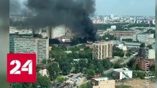 Пожар в Лефортове: спасателям удалось предотвратить взрыв баллонов с газом - Россия 24