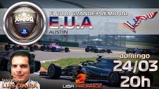 F1 ESPORTS 2019 | LIGA PRORACE CATEGORIA JUNIOR | F1 2018 PS4 CODEMASTERS | GP DOS EUA
