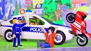 Мультики про машинки и полицию с игрушками PLAYMOBIL. Все серии подряд. Мультфильмы для детей