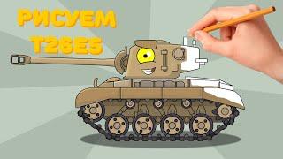 Рисуем Американские танки - Мультики про танки