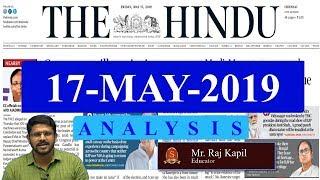 The Hindu News Analysis | 17th May 2019 | Daily Current Affairs - UPSC Mains 2019 - Prelims 2020