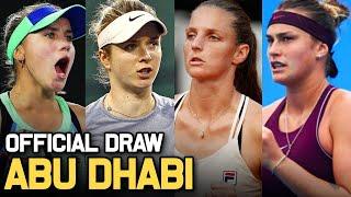 Abu Dhabi Open 2021 | WTA Draw Preview | Tennis News