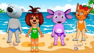 Развивающие мультфильмы Барбоскины и Мимимишки - приключение на пляже Новая серия