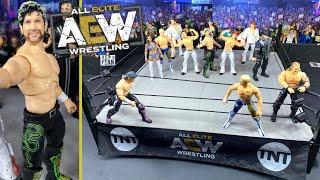 AEW AUTHENTIC SCALE RING & KENNY OMEGA PLAYSET! RINGSIDE EXCLUSIVE WICKED COOL TOYS UNRIVALED