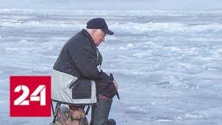 Риск ради азарта: рыбаки отказываются покидать тающий лед - Россия 24