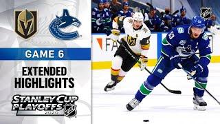 Vegas Golden Knights vs Vancouver Canucks | Second round | Game 6 | Stanley Cup 2020 | Обзор матча