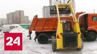Два автобуса столкнулись в районе Выхино: дороги скользкие, снегопад не утихает - Россия 24