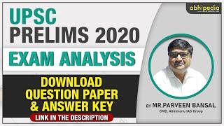 UPSC Prelims 2020 | G.S Paper Analysis | By Parveen Bansal Sir