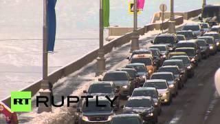Russia: Severe winter weather gridlocks Moscow