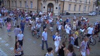 Protest in Sofia 23.08.2013 in front of the Parliament in Full 3D HD