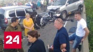 Трое полицейских получили тяжелые травмы в лобовом столкновении на Сахалине - Россия 24