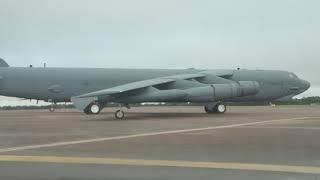 3 U.S. B-52H Stratofortresses take off from RAF Fairford,assign 5th Bomb Wing @ Minot Air Force Base