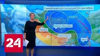 "Погода 24": потепление и затяжные дожди ждут жителей центральной России - Россия 24