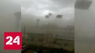 Жители Казани сняли на видео "крышесносящий" ураган - Россия 24