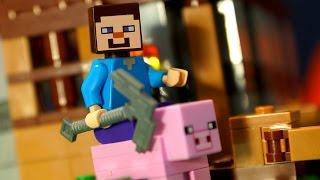 Мультики Лего Майнкрафт - Приключения Стива - на русском языке. Lego Stop Motion