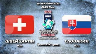 Швейцария U20 - Словакия U20 . МЧМ-2021. 25 Декабря 2020. Голы и лучшие моменты матча.
