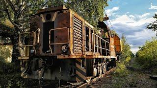 Заброшенная железная дорога. Встретили поезд - призрак. Ржавые вагоны и локомотивы. Заросшие станции